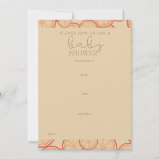 Sweet Citrus Bliss: A Fresh New Beginning Invitation