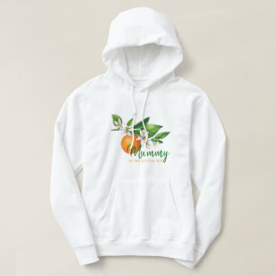 Sweet Citrus Mama To Be Baby Shower White Hoodie