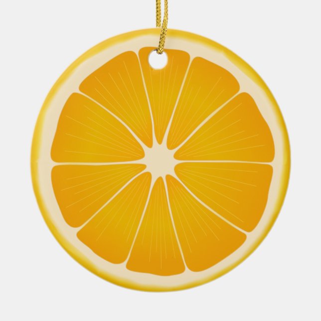 Sweet Citrus Slice Tree Decor Ceramic Tree Decoration (Front)