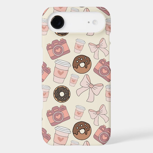 Sweet Coffee & Donuts Pattern Phone Case (Back)