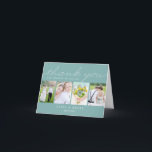 Sweet Collage Wedding Thank You Card - Aqua<br><div class="desc">Send out your first correspondence as a new married couple with this chic and modern card that your friends and family will surely adore! Also available in other colours.  Design © berryberrysweet.com</div>