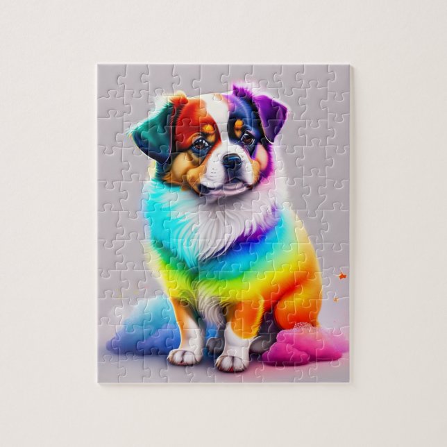 Sweet Colourful Cute Dog Jigsaw Puzzle (Vertical)