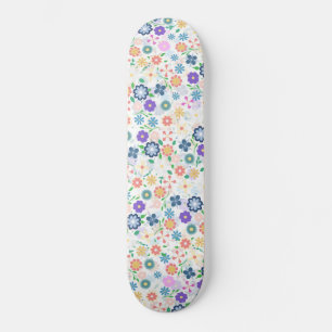 Sweet Colourful Ditsy Floral Pattern Skateboard