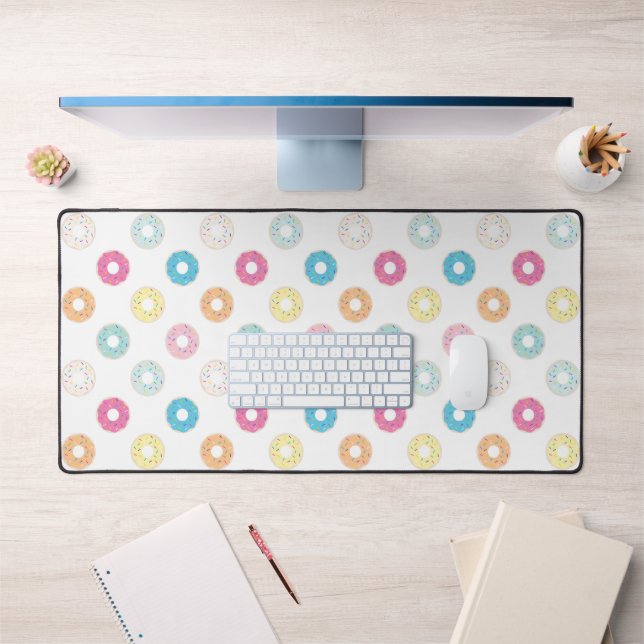 Sweet colourful doughnut pattern desk mat (Office 1)
