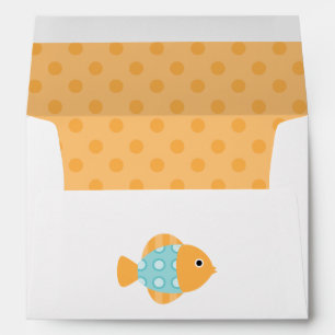 Sweet Colourful Fish Illustration Envelope