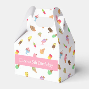 Sweet Colourful Ice Cream Pattern Party Favour Box