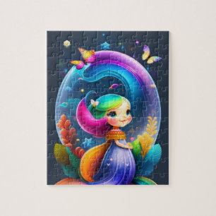 Sweet Colourful Little Princess Jigsaw Puzzle