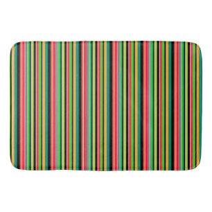 Sweet colourful stripes bath mat
