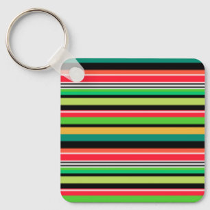 Sweet colourful stripes  key ring
