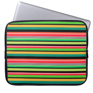 Sweet colourful stripes laptop sleeve