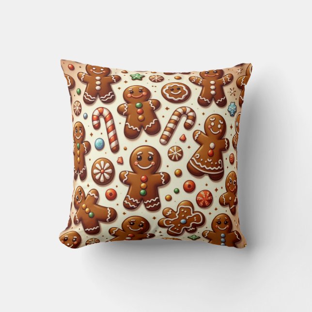 Sweet Comfort: Gingerbread Delight Cushion (Front)