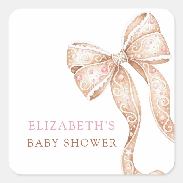 Sweet Cookie Baby Shower Stickers (Front)