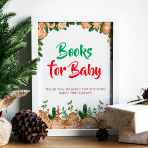 Sweet Cookie Baby's First Library Baby Shower  Poster