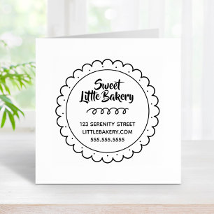 Sweet Cookie Bakery Business Address Rubber Stamp
