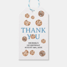 Sweet Cookie Boy First Birthday Blue Gingham Jar