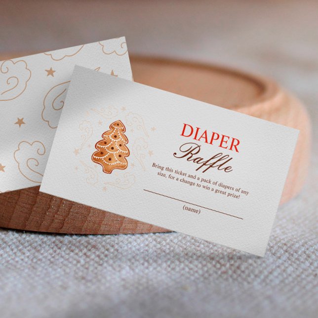 Sweet Cookie Christmas Baby Shower Diaper Raffle Enclosure Card (Creator Uploaded)
