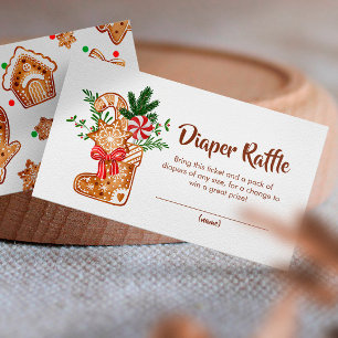 Sweet Cookie Diaper Raffle Baby Shower Enclosure Card