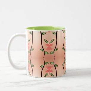 Sweet Coral Peach Floral Mug