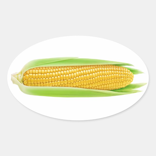 Sweet corn oval sticker (Front)