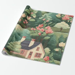 Sweet Cottage in the Woods Gift Wrap Paper