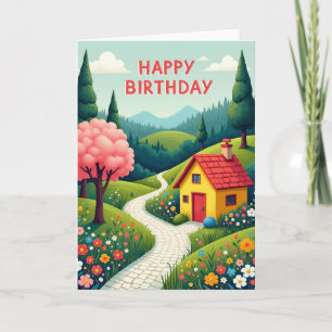 Sweet Cottage Path Card