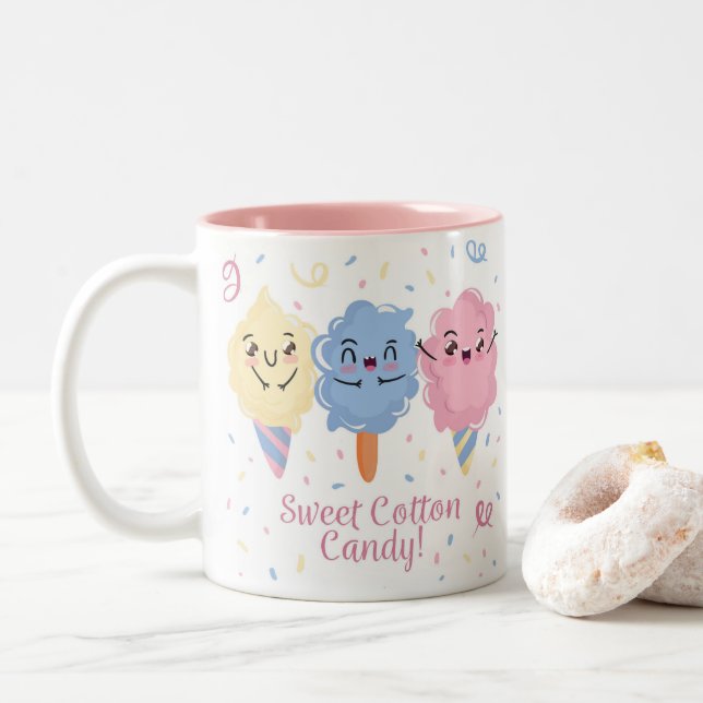Sweet Cotton Candy Mug (With Donut)