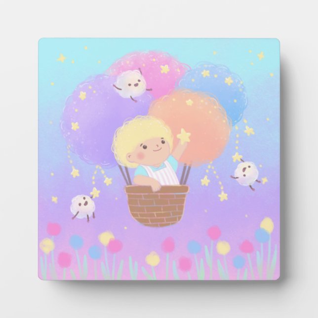 Sweet Cotton Candy Ride with Fluffy Monsters Plaque (Front)