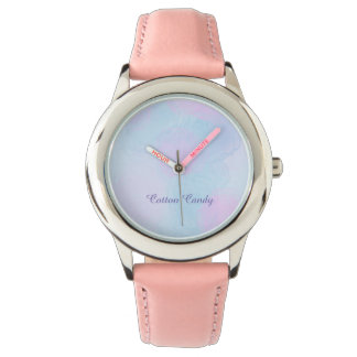 Sweet cotton candy watch with changeable text