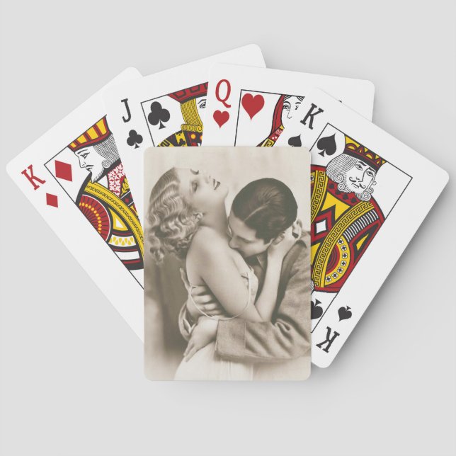 Sweet Couple Kissing Playing Cards (Back)