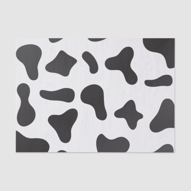 Sweet Cow Black and White Tissue Paper (Front)