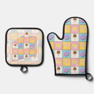 Sweet Cravings Oven Mitt & Pot Holder Set