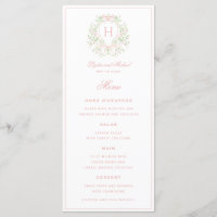 Sweet Crest Monogram 4 Course Wedding
