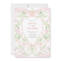 Sweet Crest w/ Blush Pink Bows Bridal Shower