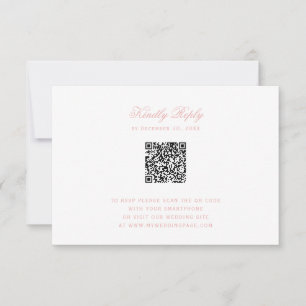 Sweet Crest w/ Pink Bows RSVP w/ Bow QR Code