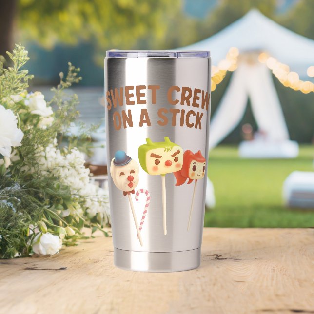 Sweet Crew: Character Cake Pops on a Stick Insulated Tumbler (Wedding (Rotated))