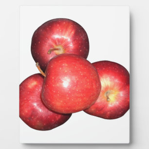 Sweet & Crisp Red Apples - Organic Fruit Print Plaque