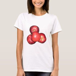 Sweet & Crisp Red Apples - Organic Fruit Print T-Shirt