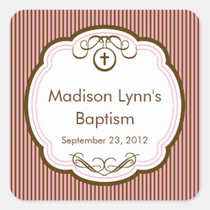Sweet Cross In Frame Baptism Favour Seal