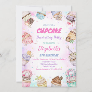 Sweet Cupcake Birthday Party Invitation