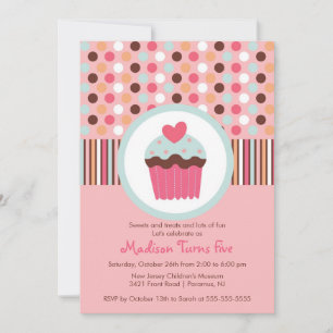 Sweet Cupcake Birthday Party Invitation