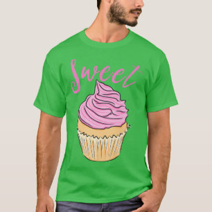 Sweet Cupcake I Love Baking Pink Frosting Baker Ch T-Shirt