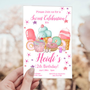 Sweet Cupcake, Ice Cream Birthday, Any Age    Invitation