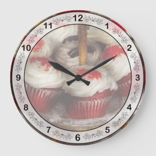 Sweet - Cupcake - Red velvet cupcakes  Large Clock