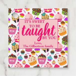 Sweet Cupcake Teacher Appreciation Favour Tags