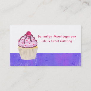 Sweet Cupcake with Raspberry on Top Business Card
