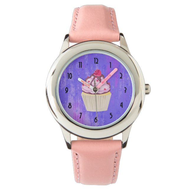 Sweet Cupcake with Raspberry on Top Watch (Front)