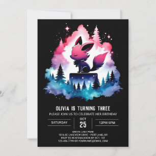 Sweet Custom Wolf Birthday Invitation