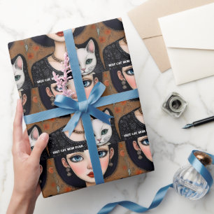 Sweet Cute Adorable Cat lover mama Wrapping Paper