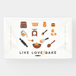 Sweet Cute Baking Tools Art Banner