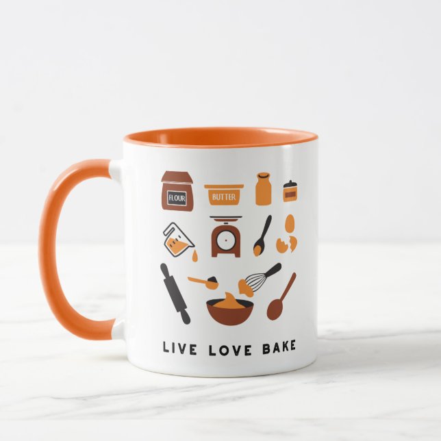 Sweet Cute Baking Tools Art  Coffee Mug (Left)